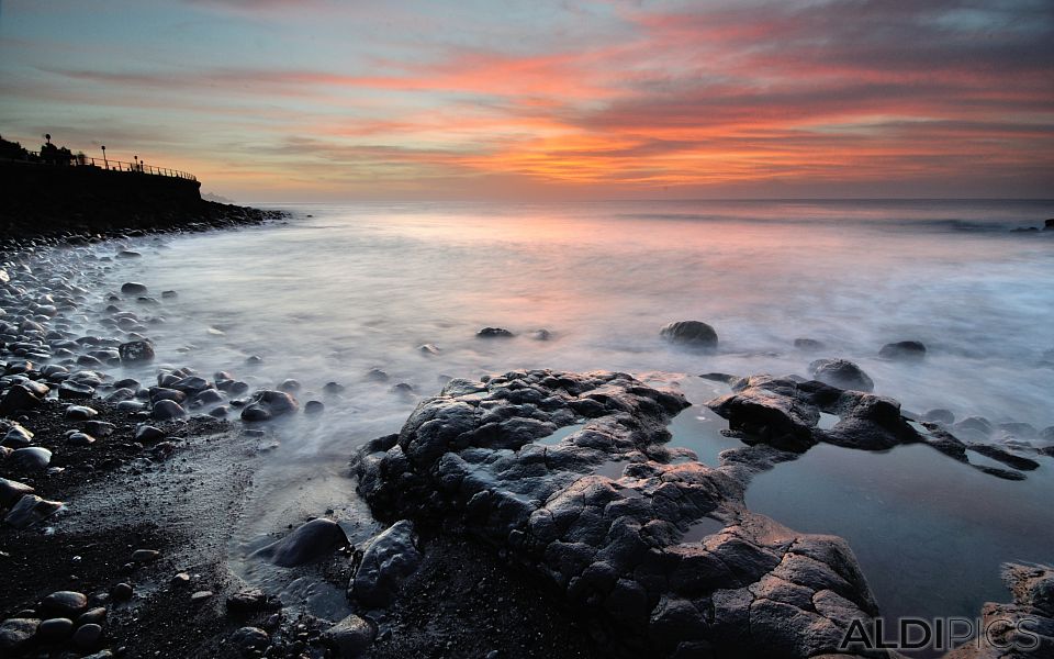 Sunset on the coast of Agaete