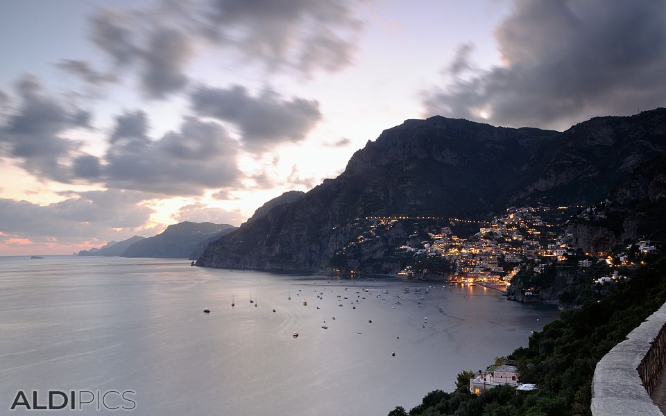 Sunset over Positano