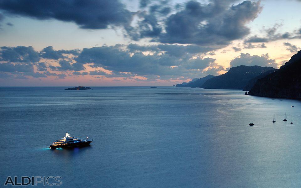 Sunset over Positano