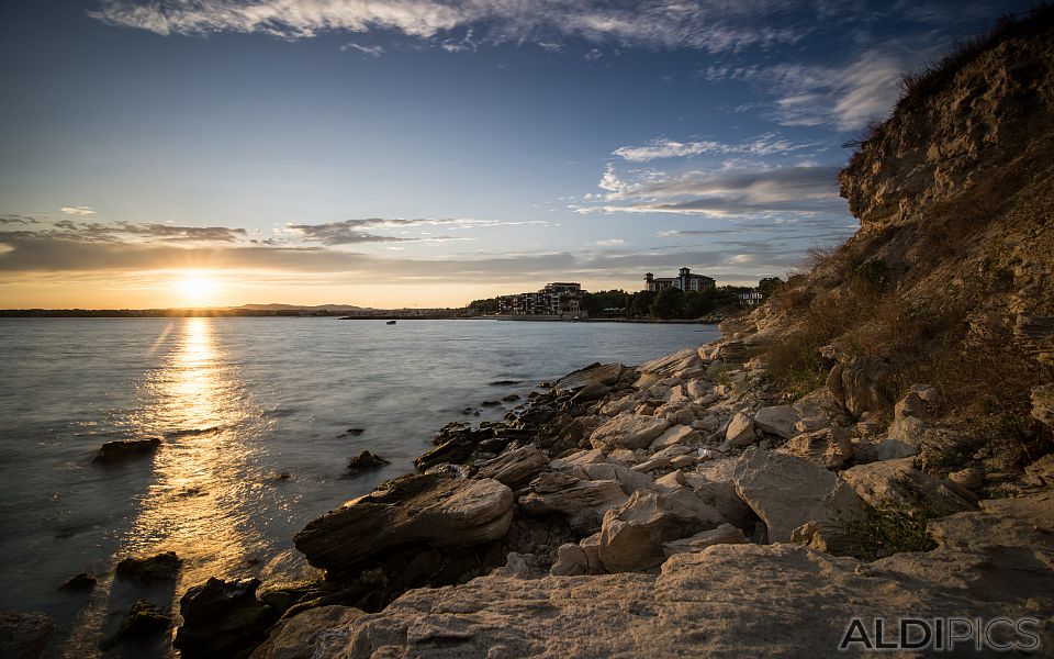 Sunset over the sea