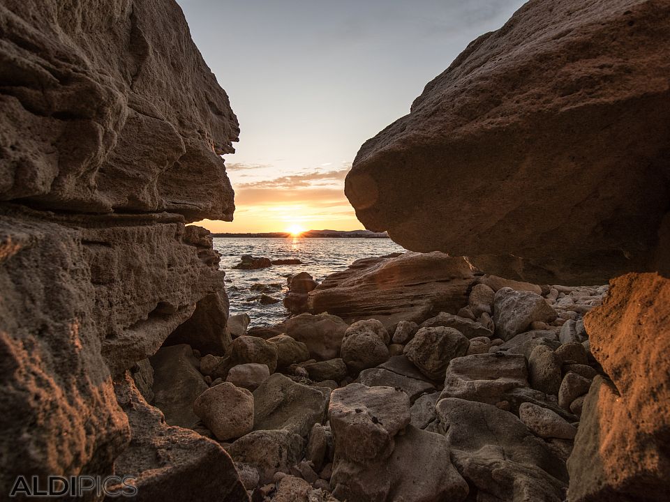 Sunset over the sea