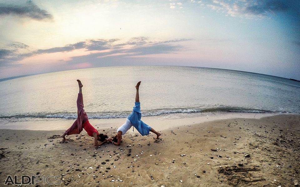 Yoga on the beach