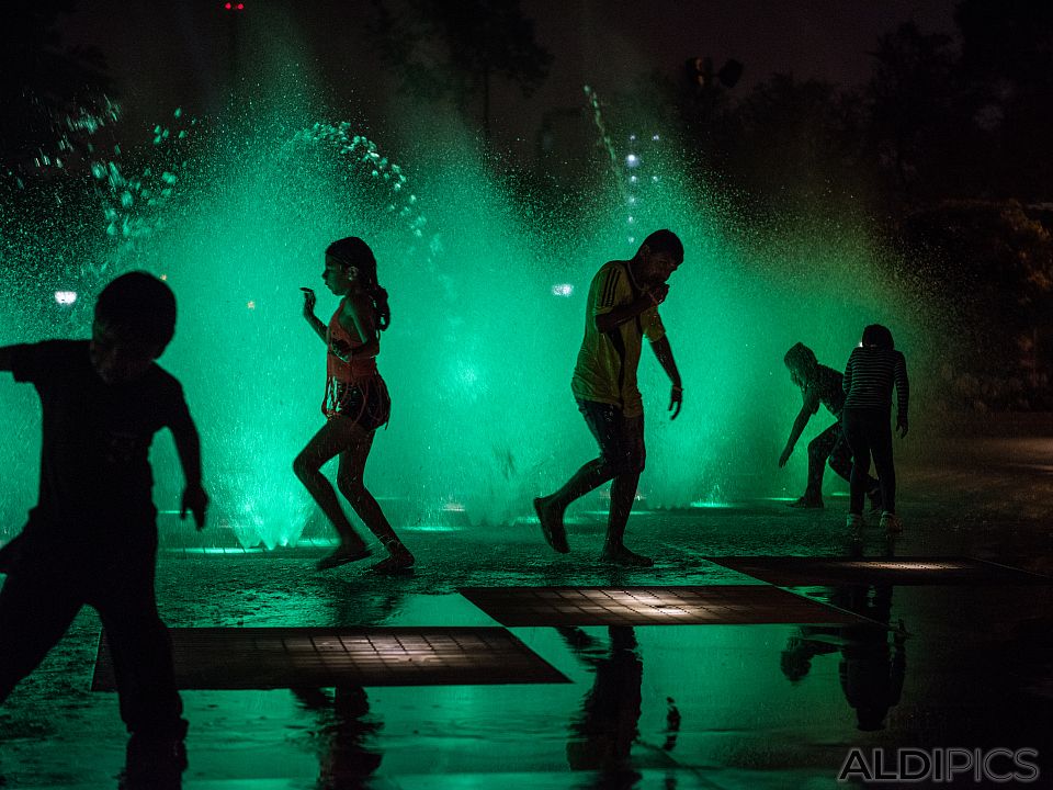 Playing with the water