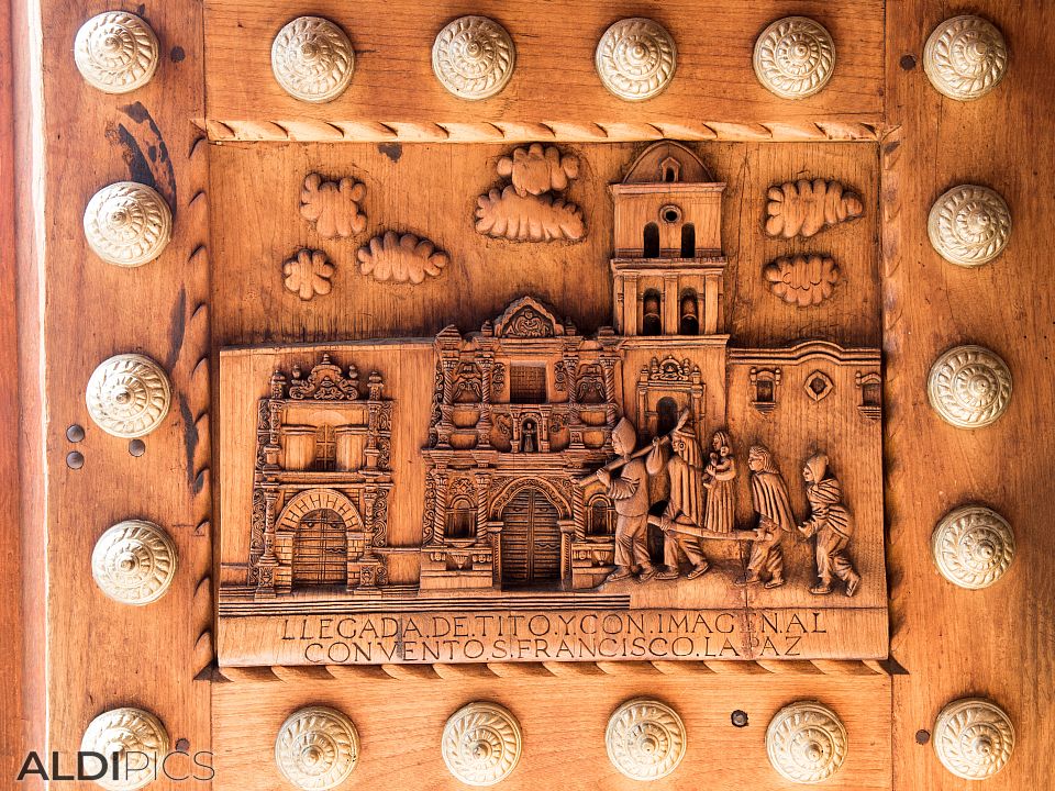 Bas-relief of wood
