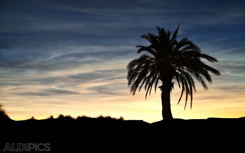 Sunset in the mountains Atlas