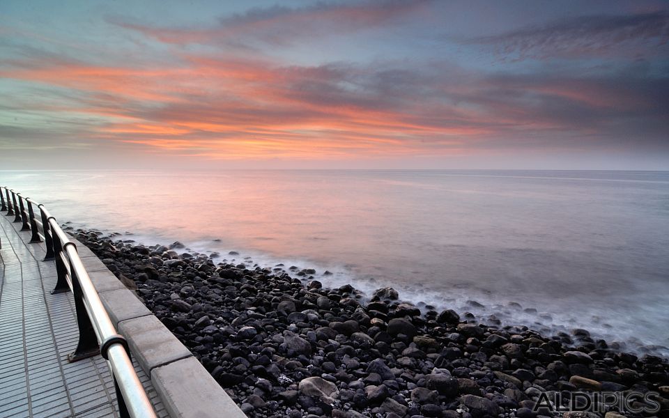 Sunset on the coast of Agaete