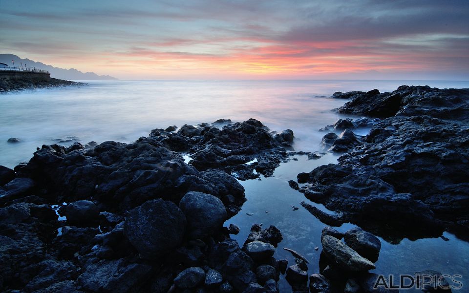 Sunset on the coast of Agaete