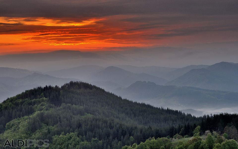 Sunrise in the Rhodopes