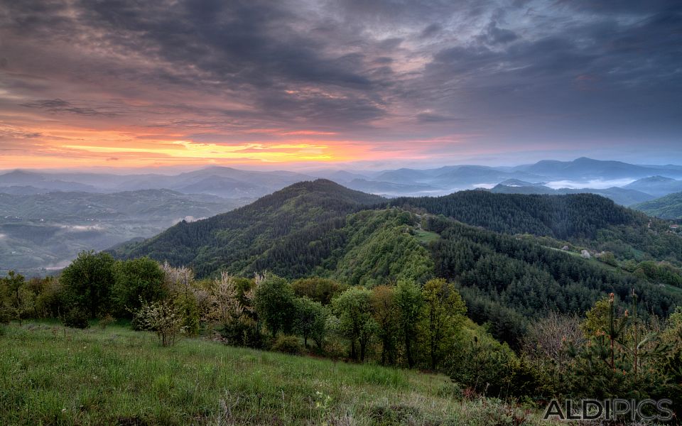 Sunrise in the Rhodopes