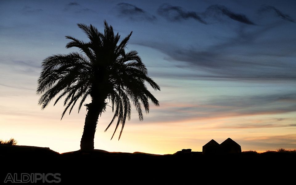 Sunset in the mountains Atlas