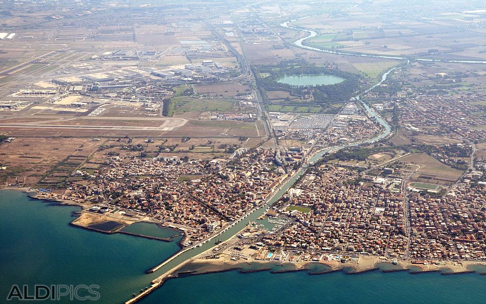 High above Fiumicino