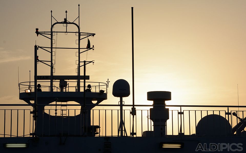 Sunset on the ferry