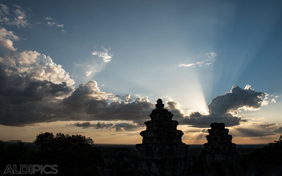 Sunset of the temple