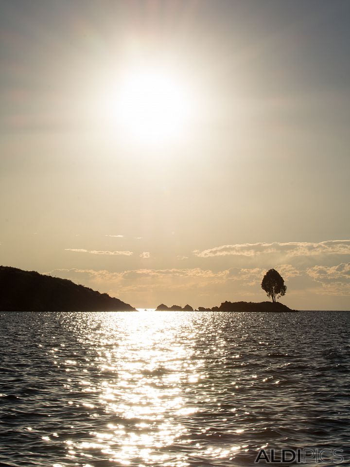 By boat across Lake Titicaca