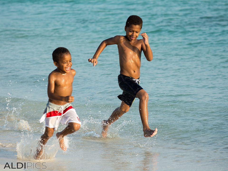 Kids on the beach