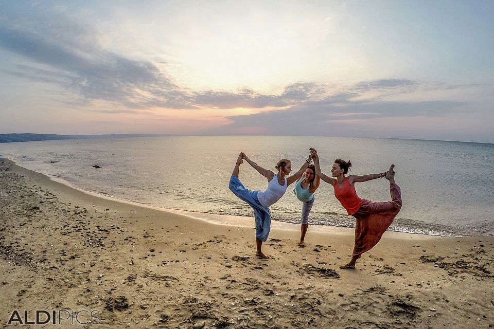 Yoga on the beach