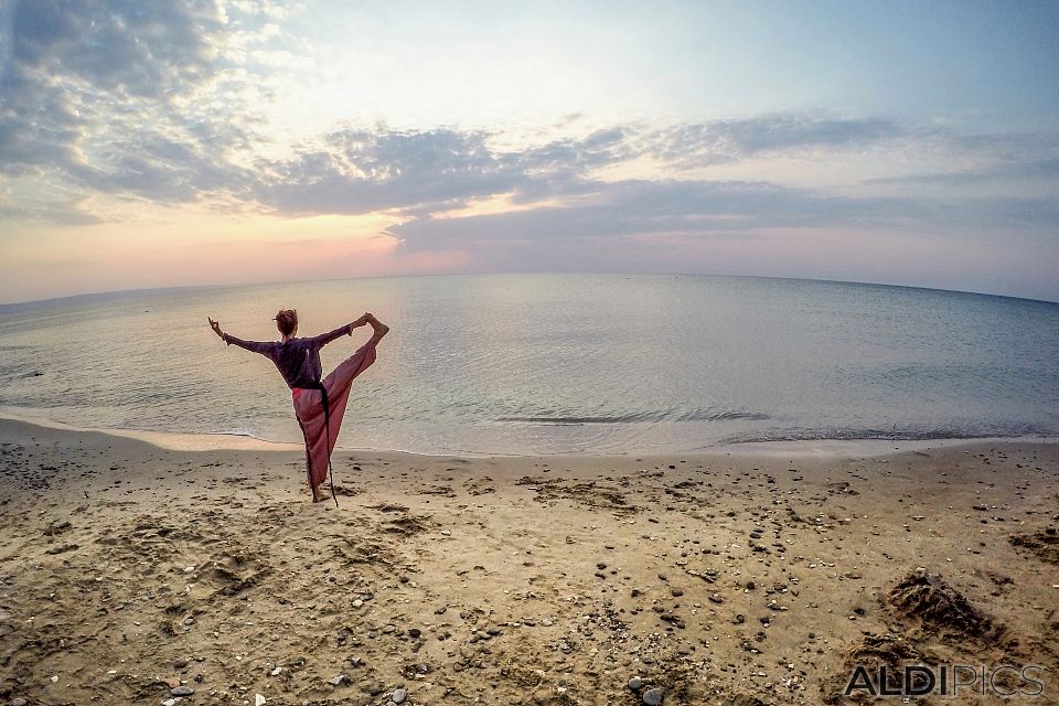 Yoga on the beach