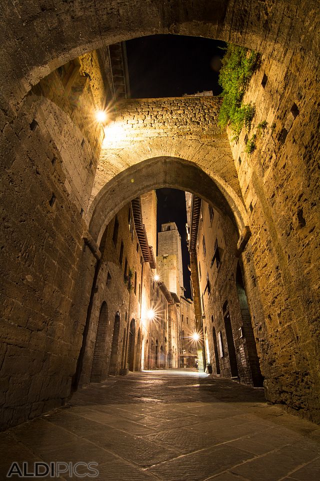 Night at San Gimignano