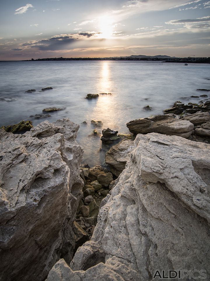 Sunset over the sea