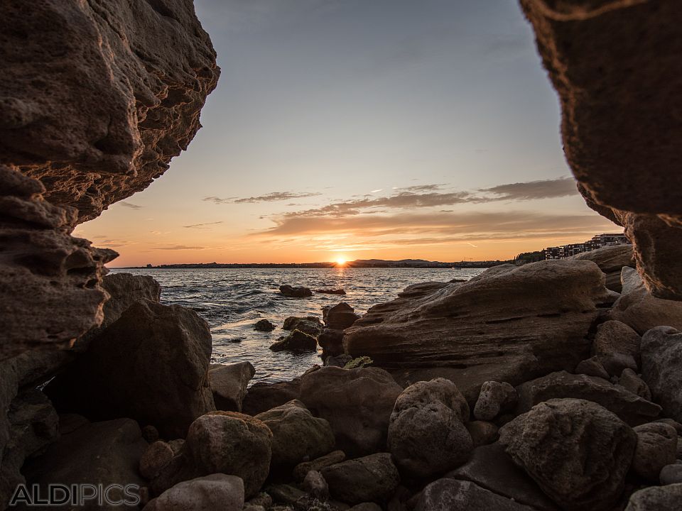 Sunset over the sea