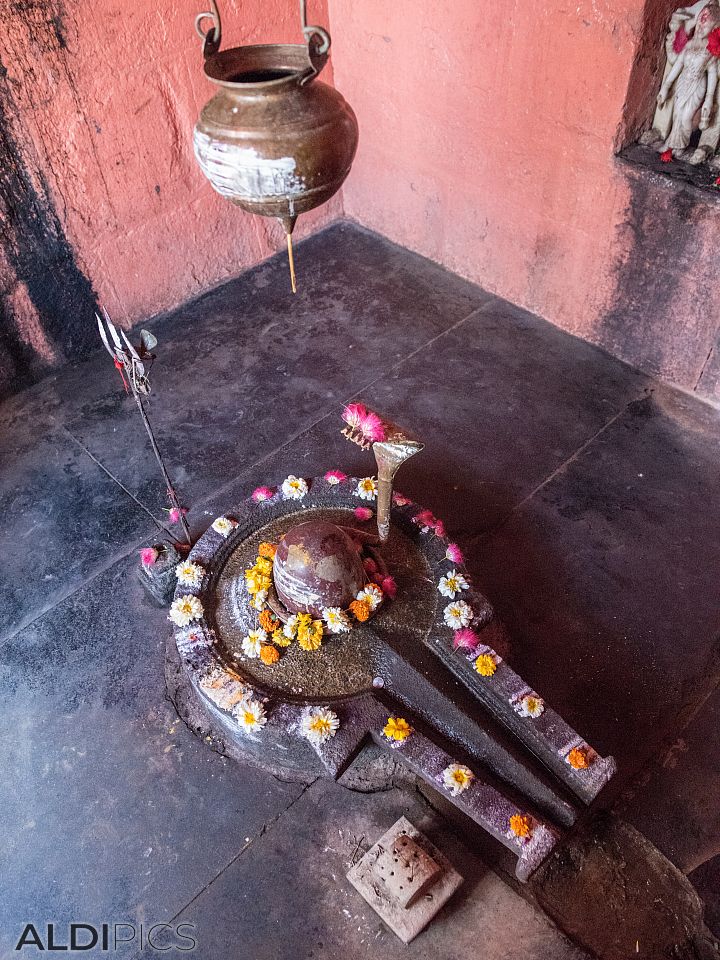 In the small temple