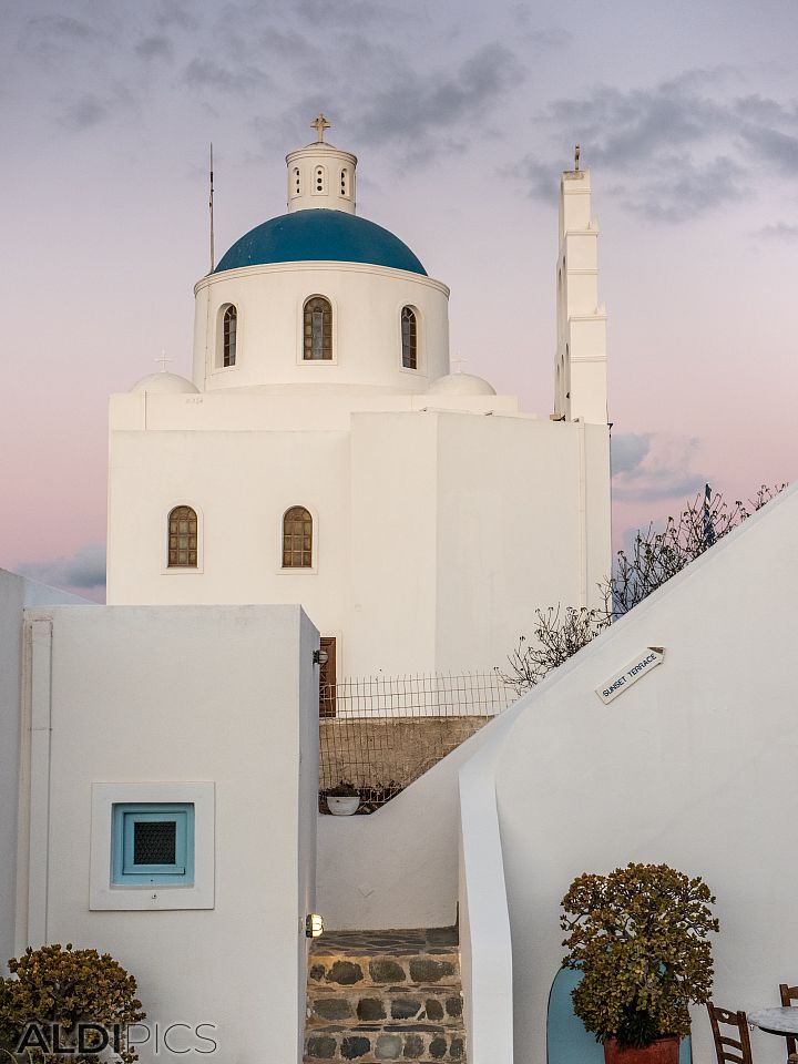 At sunrise in Oia