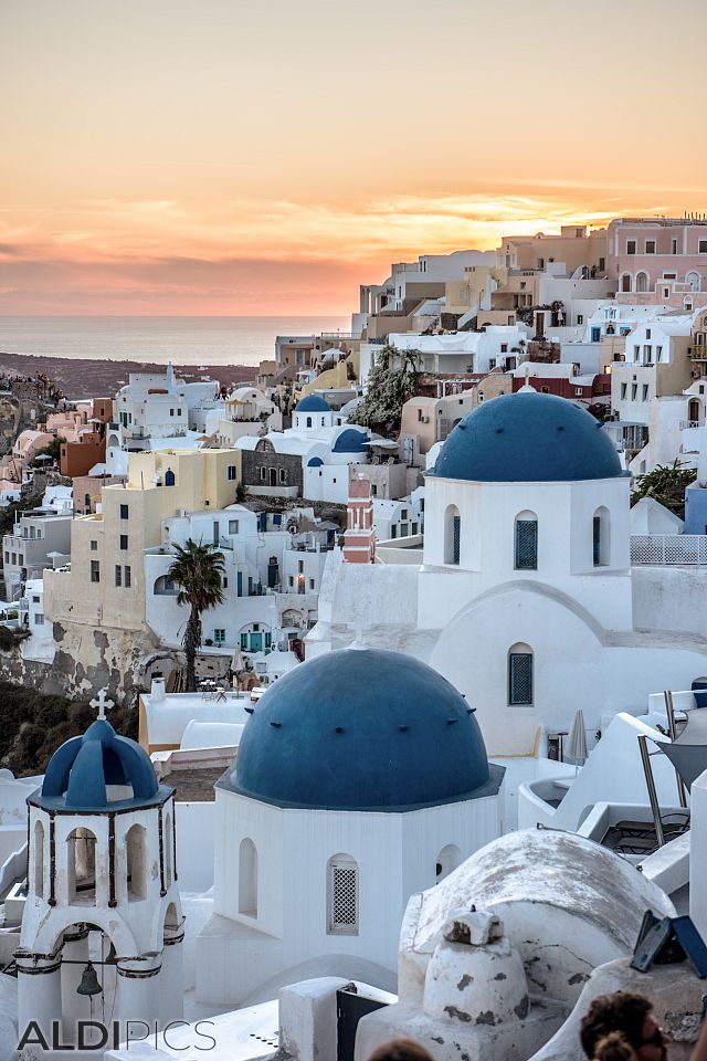 At sunrise in Oia