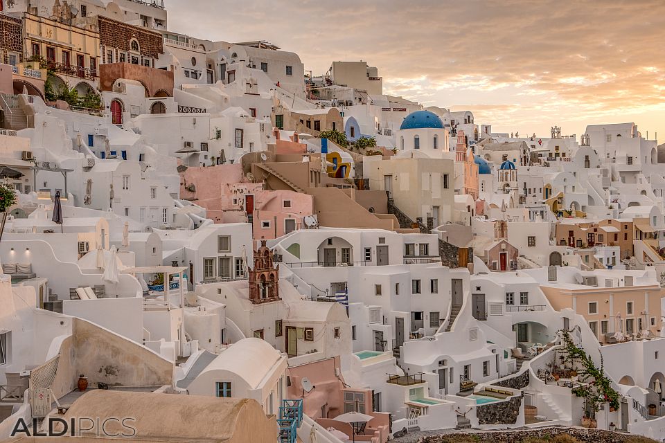 At sunrise in Oia