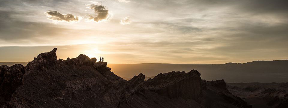 A couple at sunset